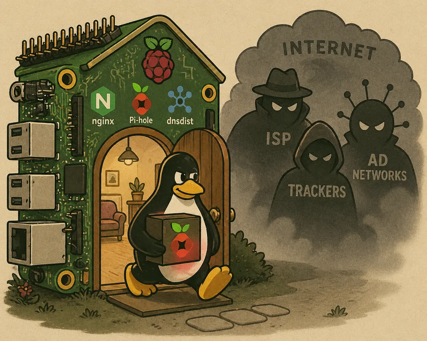 Bring your private DNS with you — image generated via ChatGPT