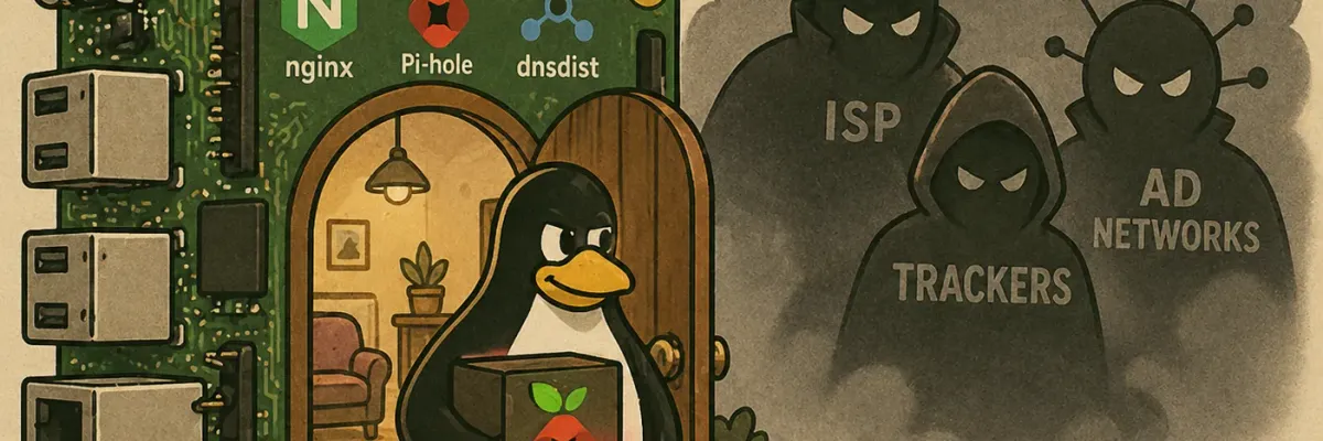 Part 17 — How I Run My Entire Digital Life on a Raspberry Pi: Your Privacy-Preserving DNS Leaves Home Too — DoH, DoT, and a Pi-hole You Can Actually Take With You