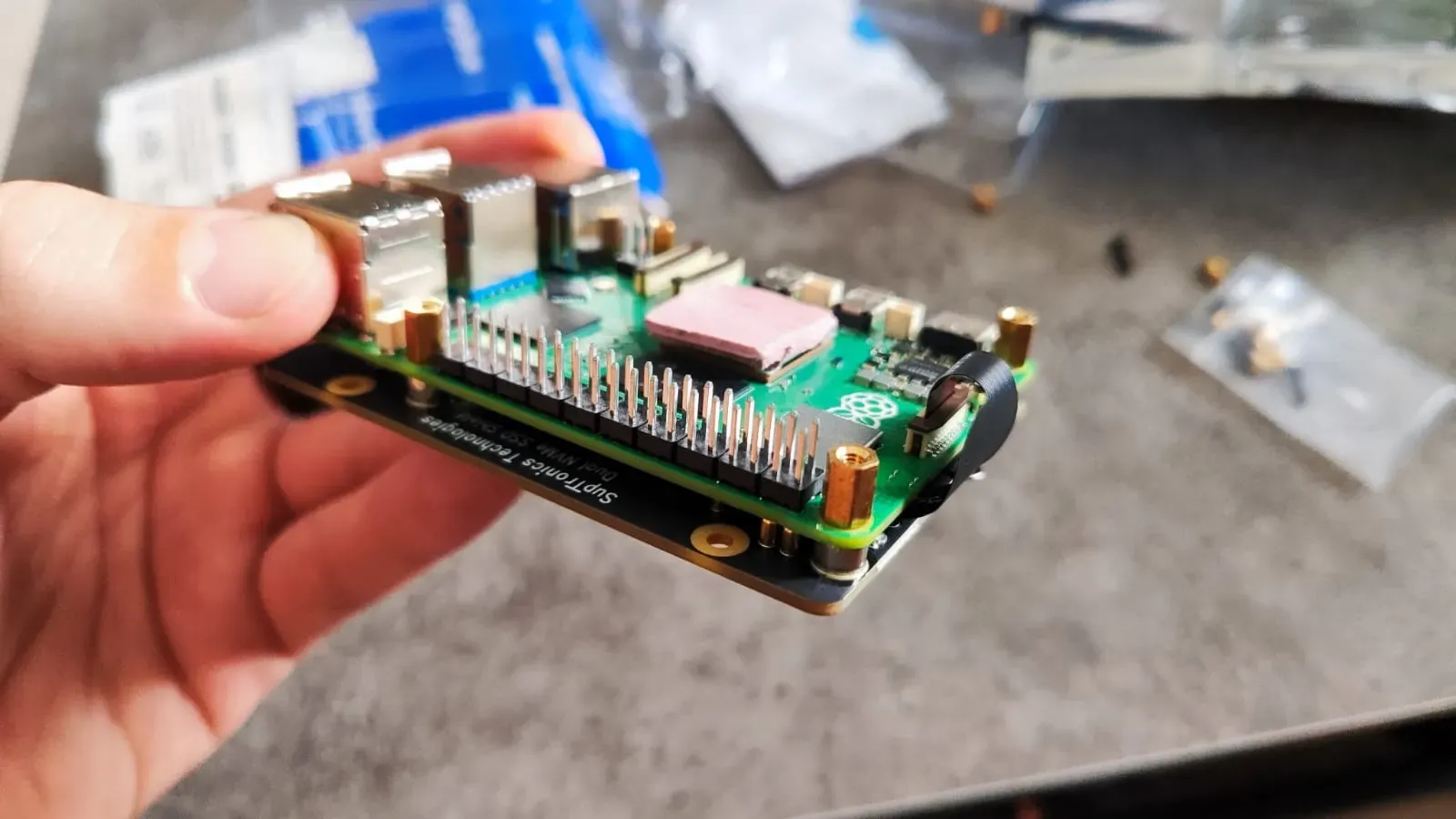 Add the X1005 first to the bottom but mix in the screws from the cooler