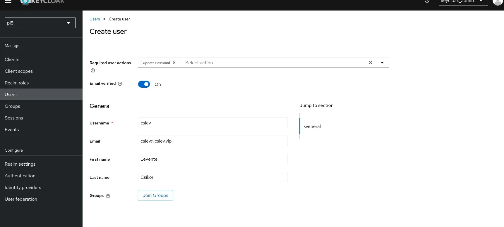 Fill in the user details