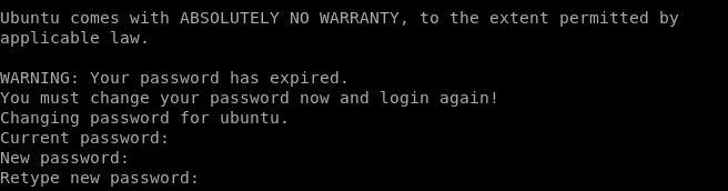 Prompt to change password after the first login