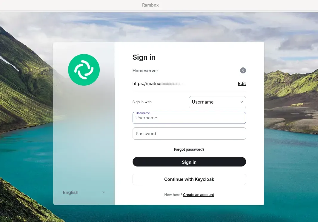 The keycloak option is recognized