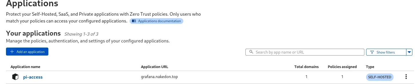 The application is deployed