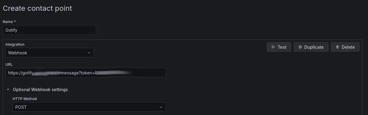 Configure webhook