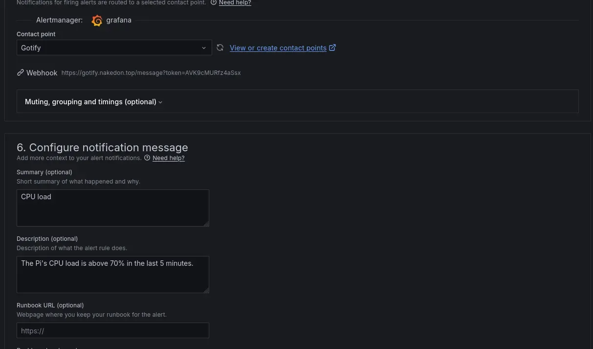 Select Gotify and add some details